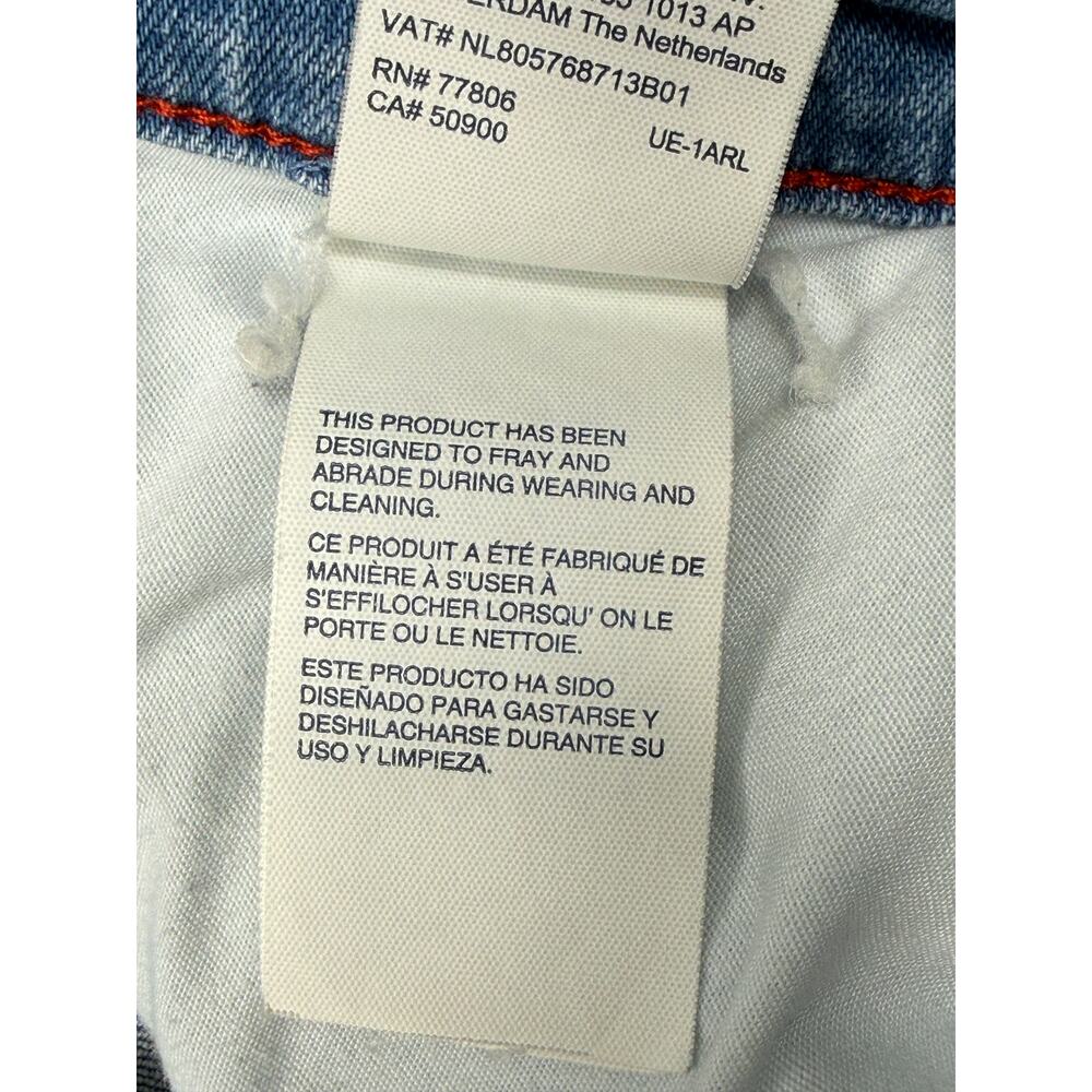 Tommy Hilfiger womens jeans light wash  raw distressed hem high rise Sz 6 - Picture 10 of 16